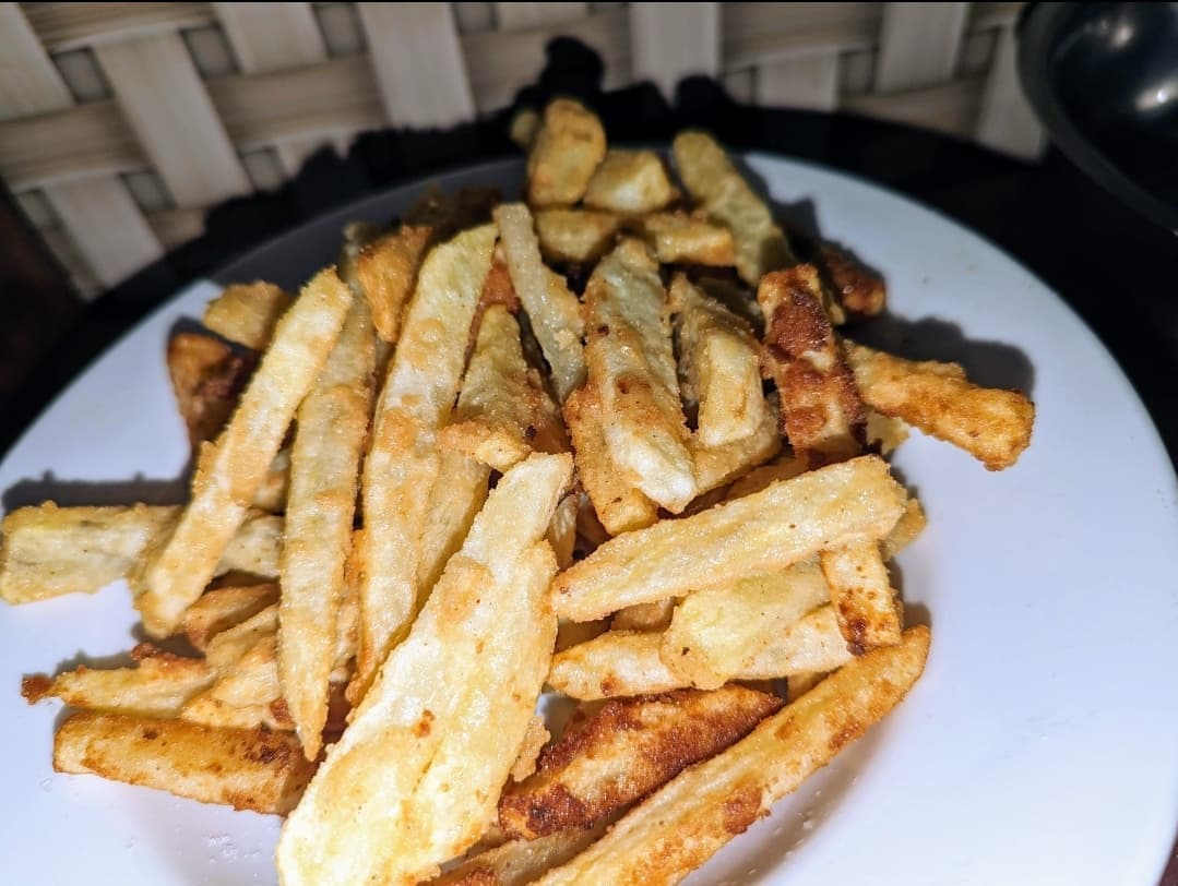 Réalisation des frites croustillantes riche😋 voici les Étapes détaillées